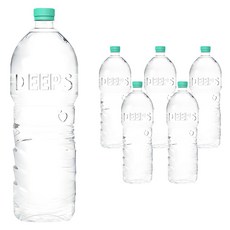 Deeps 에코그린 무라벨 먹는해양심층수, 2L, 6개