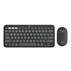 logitech 羅技 Pebble 2 Combo 無線藍牙鍵盤滑鼠組 原廠保固, YR0091 + MR0103, 石墨灰, Mini (Compact/60%/75%)