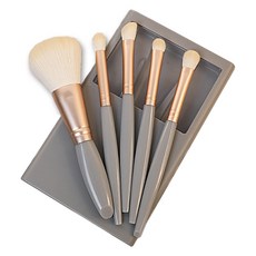 化妝刷具 5入組, 灰色, 1組