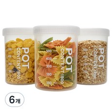 DailyPick 五穀雜糧透明圓形密封罐 800ml, 單品, 6個