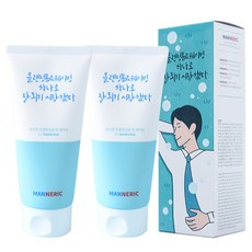 MANNERIC 泡沫洗面乳與刮鬍泡 二合一, 120ml, 2條