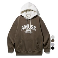 ALVINCLO 男女通用 AMUSE 帽子撞色 Oversize 連帽T恤 AVH512