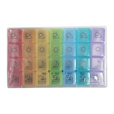 Fullicon 護立康 便攜式7日彩虹保健盒, PP塑料材質, 台灣設計, 1個