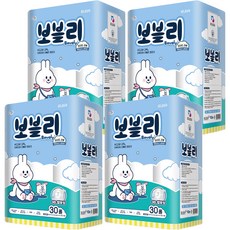 보블리 천연펄프 3겹 고급롤화장지, 25m, 30개입, 4개