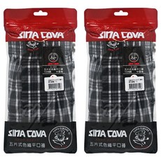 SINA COVA 老船長 5片式色織平口褲 黑藍色, L, 顏色隨機