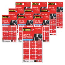 3M Scotch 3M 強力透明泡棉雙面膠帶 325CT 25 x 25mm 12p, 10個