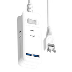 Tyson 太順電業 1切3座智慧型充電組 USB延長線 2.4A急速充電 雙面夾持刃座設計 高耐熱防火材質, 0.9m, 白色, 1條