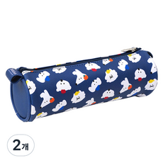 moong9 波霸圓筒筆袋, 2個, 海軍藍