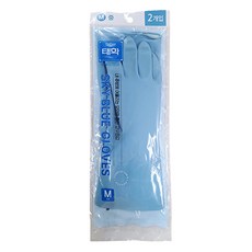 태화 컬러 고무장갑 2켤레, 스카이블루, 중(M), 1세트