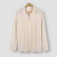 단군 남성용 빅사이즈 반집업 카라 긴팔 티셔츠