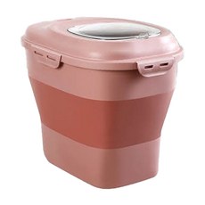 Skylife 摺疊飼料桶, PP塑膠材質, 粉色, 1個, 50L