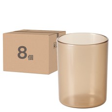 懶角落 壁掛漱口杯置物架 杯子, 透明茶色, 8個