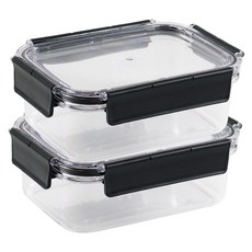 Nanu Dam BPA Free透明密封保鮮盒 900ml, 2個, 單品