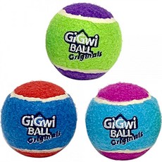 GiGwi 寵物狗網球 L號 3入組, 藍色 + 綠色 + 天藍色, 1組
