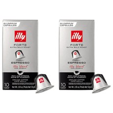 illy 意利 Forte特濃意式咖啡膠囊 適用Nespresso咖啡機, 5.7g, 10顆, 2盒