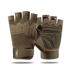 摩托車半指手套 雙手套裝 K型, 橄欖色