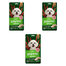 풀무원아미오 강아지 자연담은 육포 칼슘PLUS, 닭가슴살, 50g, 3개 닭가슴살, 50g, 3개