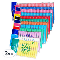 동해화학 세라믹 헤어롯드 12종, 혼합색상, 3세트