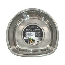 YOSHIKAWA 吉川 不銹鋼D型孔洞洗菜籃, 27cm, D型設計易於收納, 18-8不銹鋼製, 單色, 1個