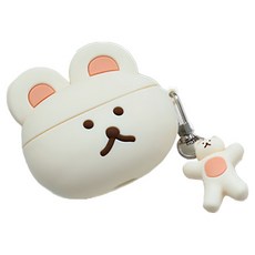ROMANE Donat Donat Bear AirPods 3 矽膠套, 奶油白熊, 奶油色