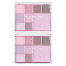 MERZY 日常九色眼影腮紅盤, 02 Lavender Breeze, 2個