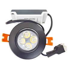 DanceLight 舞光 LED 微笑崁燈 5W 6000K 7cm 貴族黑款 + 白光, 1個