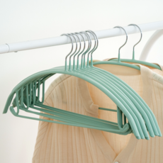 JMIL 防滑無痕衣架, 薄荷綠, 10個