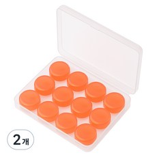 矽膠耳塞 橘色, 12入, 2個