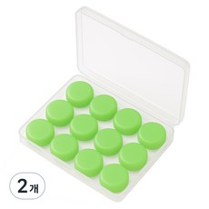 Diong 防噪音矽膠耳塞 綠色, 12入, 2個