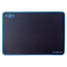 FOXXRAY 狐鐳 星藍迅狐電競鼠墊 特殊纖維構造 優化操控精準度 天然橡膠防滑層, 黑色, 1個