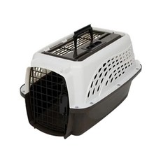Petmate 雙門上掀式運輸籠31P 2kg, 珍珠白 + 棕黑, 1個