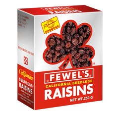 FEWEL'S 三葉加州無籽葡萄乾 250g, 1盒