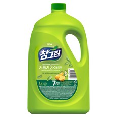 Chamgreen 有機綠茶檸檬皮2倍去油力升級版洗碗精, 1個, 3L