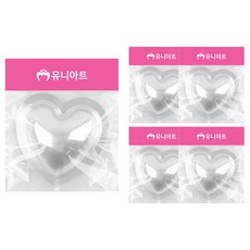유니아트 3000 하트반구 만들기재료 소 12p, 5개입