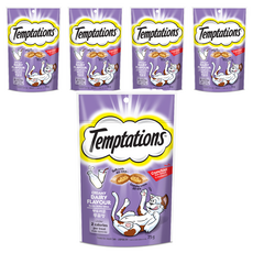 템테이션 고양이 부드러운 스낵, 우유맛, 75g, 5개