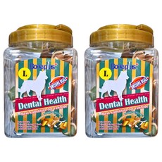 Boneplus 綜合雙色潔牙骨結 L, 牛奶, 700g, 2桶