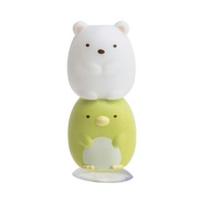 San-X 角落生物SG 造型牙刷架附吸盤底座 Set, ATBC-PVC, 白熊&企鵝, 1組