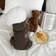 狗狗宇宙航空連帽連身服 00105, 1個, 巧克力