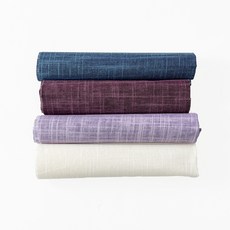 素色亞麻混紡布料, 05 White+16 Lavender+17 Dark Purple+26 Blue, 1組
