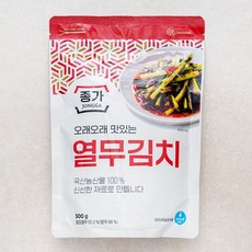 대상 종가 열무김치 파우치, 500g, 1개