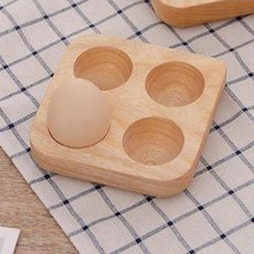 American Road 橡木原木木製雞蛋托盤 4格 RK2148, 1個, 單一顏色