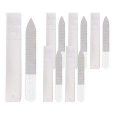 BEAUTY THREE 永和三美人 台灣公司貨 光澤感 玻璃亮甲銼刀 附收納盒, 6支, 白色