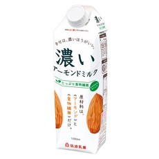 TSUKUBA 筑波乳業 香濃杏仁飲 無糖, 1瓶, 1L