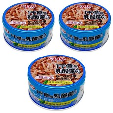 INABA CIAO 啾嚕 一千億乳酸菌罐 綠茶消臭成分配合, 鰹魚白身 + 鰹魚高湯, 85g, 3罐