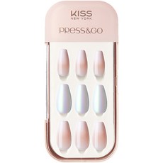 KISS NEW YORK 緞帶珍珠美甲貼組, 白色+緞面, 1組