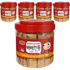 머거본 빼빼한통 매운맛 어포스낵, 120g, 5개