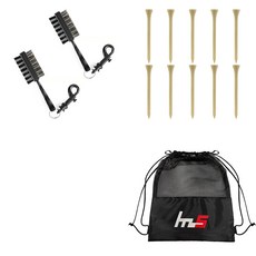 NAYA STYLE 高爾夫球桿頭清潔劑 2P 隨機出貨 + Wood 高爾夫長款長 T恤 10P + 小袋套組 GFYP-31-2+182-4PU, 混色, 1套