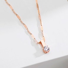 semijuwelry 女款立方體項鍊 14K+包裝袋