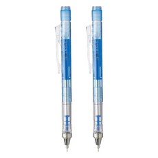 Tombow 蜻蜓牌 MONO 透明自動鉛筆 DPA-138B 藍色, 0.5mm, 2支