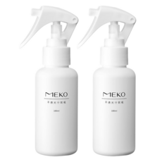 MEKO 不透光圓柱分裝噴槍瓶 100ml HDPE 2號材質 攜帶方便, 白色, 2個